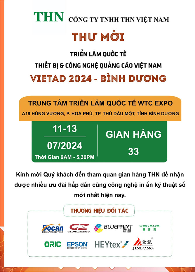THN Việt Nam Kính Mời Quý Khách Hàng Tham quan Triển Lãm VietAd 2024 – Bình Dương